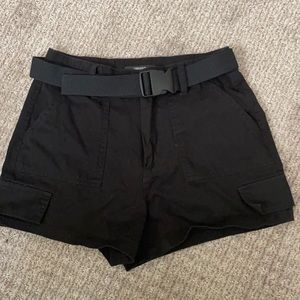 Black cargo style shorts!